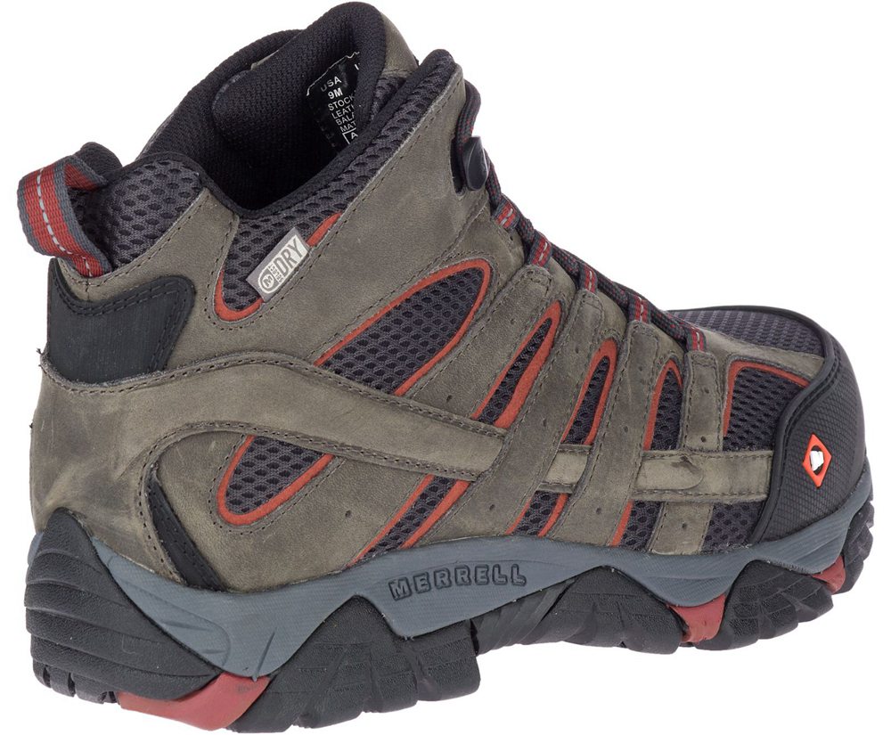 Botas Homem - Merrell Moab Vertex Mid Waterproof Comp Toe - Marrom - CJG716520